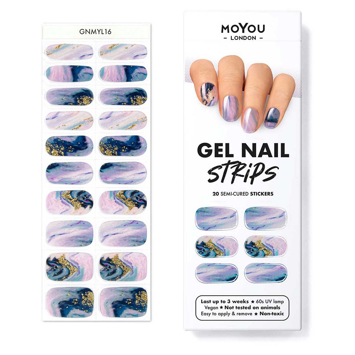 MoYou London Gel Nail Strip Marble Cake