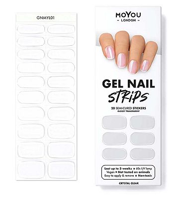 MoYou London Gel Nail Strip Crystal Clear