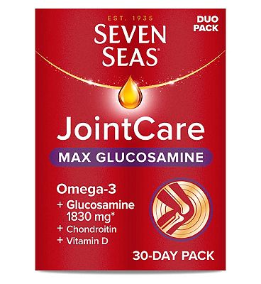 Seven Seas JointCare Max Glucosamine with Omega-3 and Chondroitin, 30 Capsules + 30 Tablets