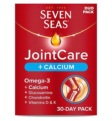 Seven Seas JointCare + Calcium with Omega-3 and Glucosamine, 30 Capsules +30 Tablets