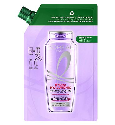 LOral Paris Elvive Hydra Hyaluronic Shampoo Refill Pouch 500ml