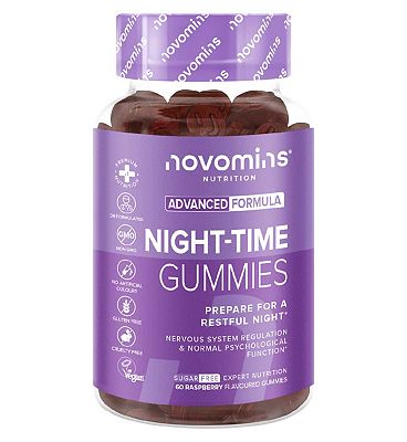 Novomins Night Time Gummies Raspberry Flavour 60s