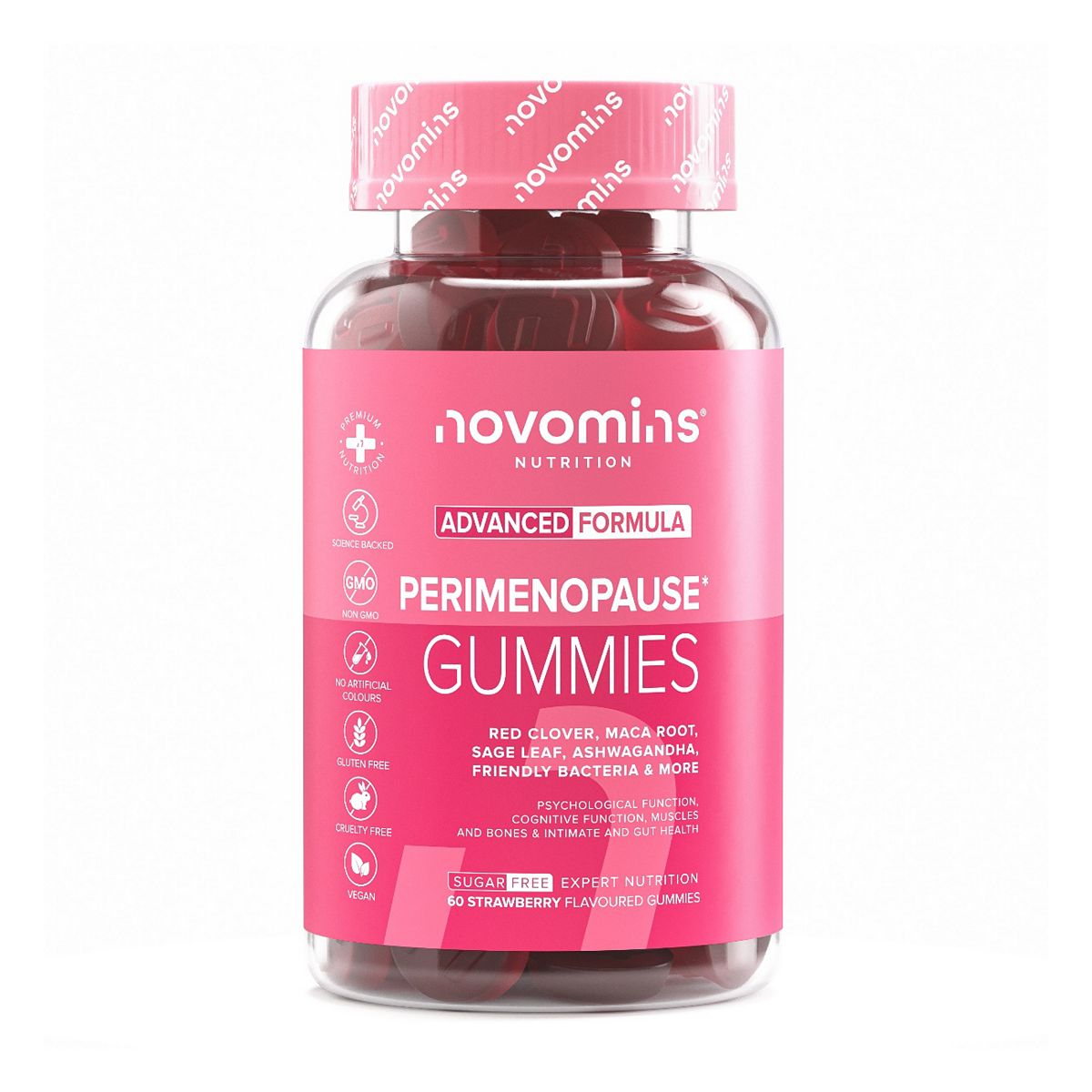 Novomins Perimenopause Gummies Strawberry Flavour 60S