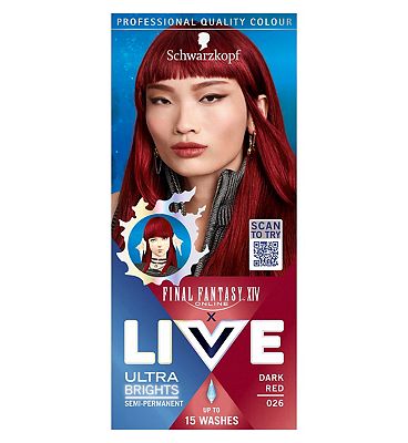 Schwarzkopf LIVE Ultra Brights Semi-permanent Hair Colour Dark Red 026 80ml