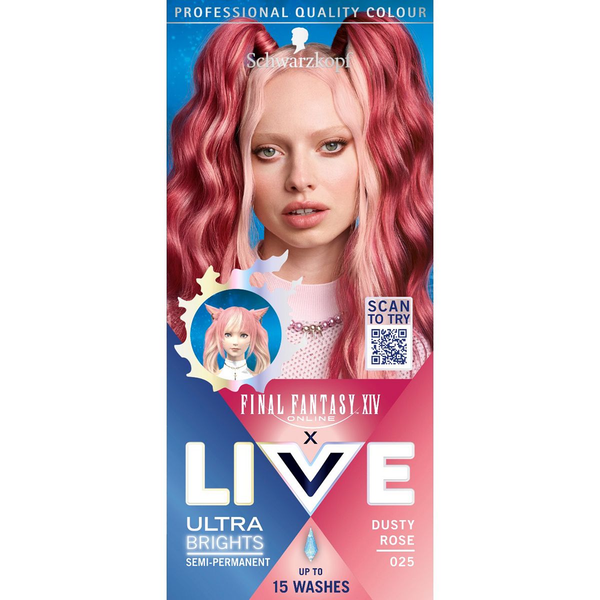 Schwarzkopf Live Ultra Brights Semi-Permanent Hair Colour Dusty Rose 025 80ml