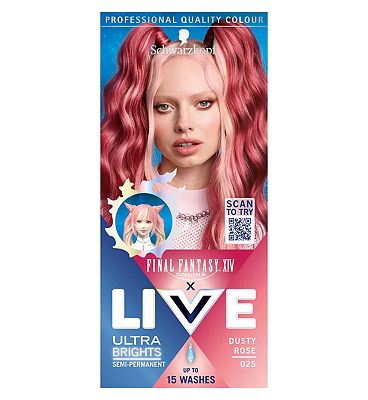 Schwarzkopf LIVE Ultra Brights Semi-permanent Hair Colour Dusty Rose 025 80ml