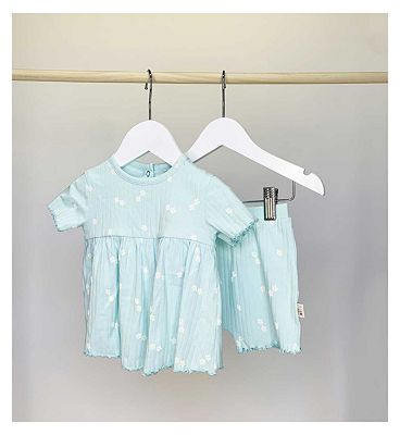 Maybe Baby Wide Rib Peplum Top & Cycling Short Set 0 - 3 Months