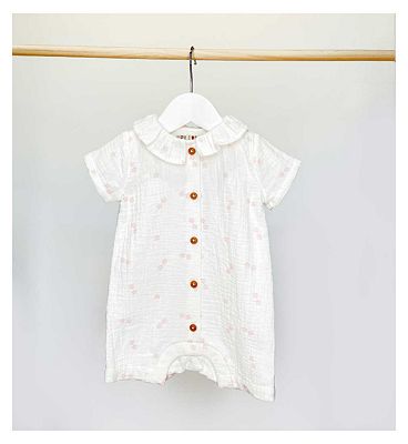 Maybe Baby Printed Double Cloth Romper 9 - 12 Months