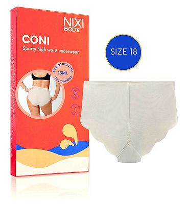 NIXI Body Coni Cream 18 VPL-Free High Waist Leakproof Knickers