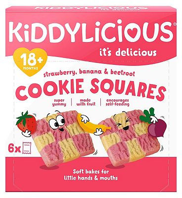 Kiddylicious Strawberry Banana Cookie Squares 24g 6s