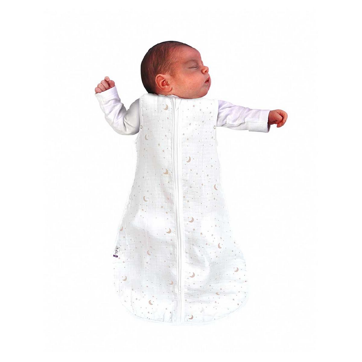 Sweet Dreamers Baby Sheeping Bag White Moon & Star 0-6 Months 0.5 Tog Multicolor