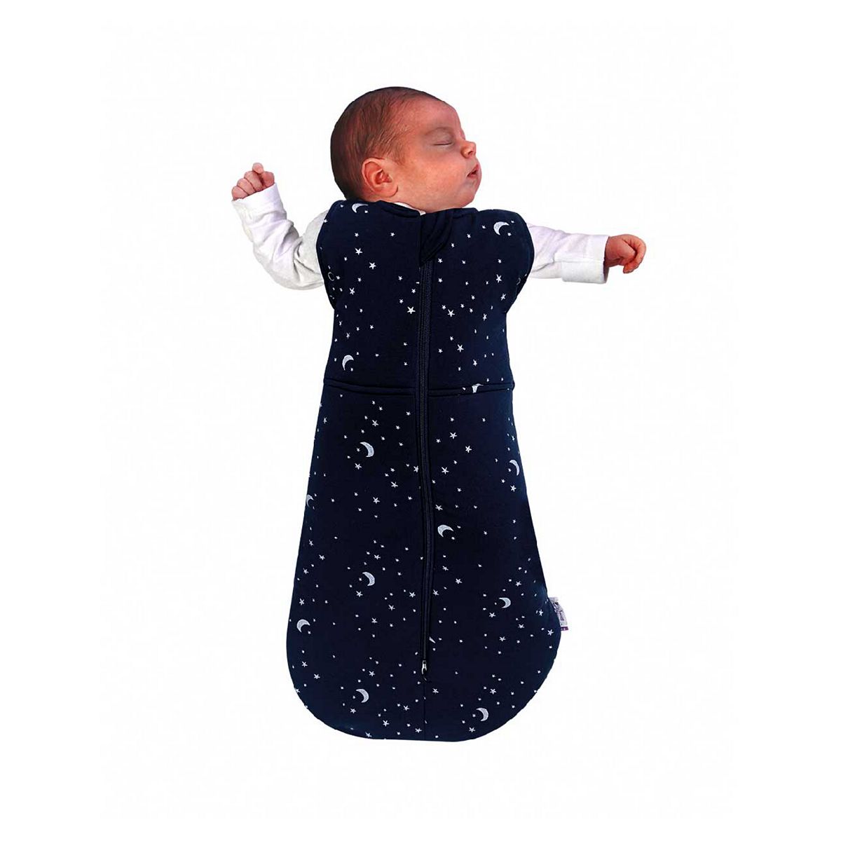 Sweet Dreamers Organic Cotton Baby Sleeping Bag Blue Moon & Stars 3-12 Months 2.5 Tog