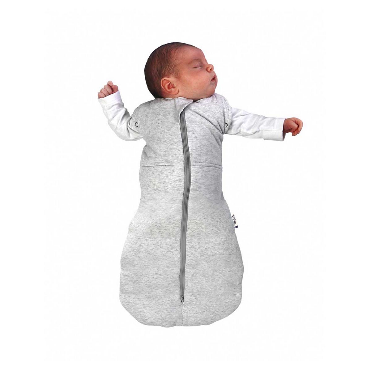Sweet Dreamers Organic Cotton Baby Sleeping Bag - Grey 0-3 Months 2.5 Tog