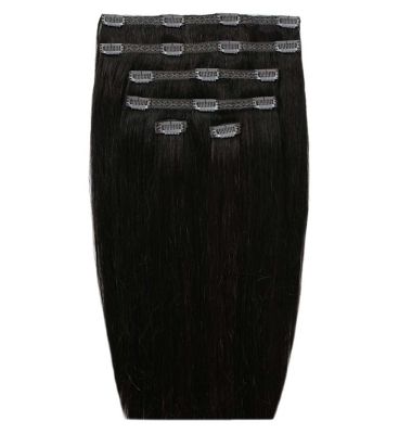 Beauty Works Double Hair Set Hair Extension 18 Inch Natural Black