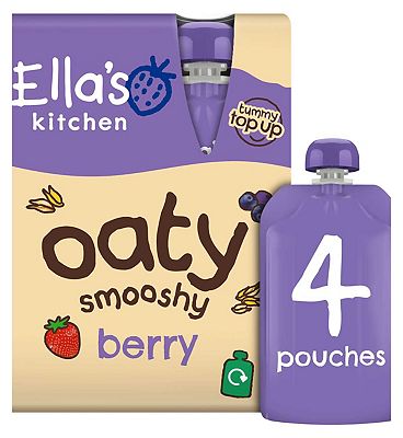 Ella's Kitchen Organic Oaty Berry Smoothie Food Pouch Multipack 12+ months 90g 4s