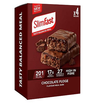 Slimfast meal replacement bar multipack chocolate fudge 60g 4s