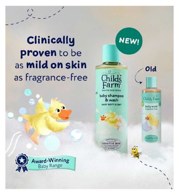 Childs Farm Baby Shampoo & Wash, Baby Soft Scent 250Ml (10)