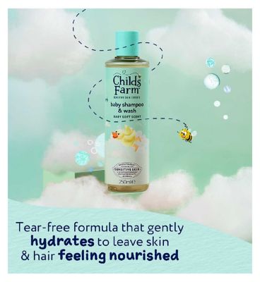 Childs Farm Baby Shampoo & Wash, Baby Soft Scent 250Ml (13)