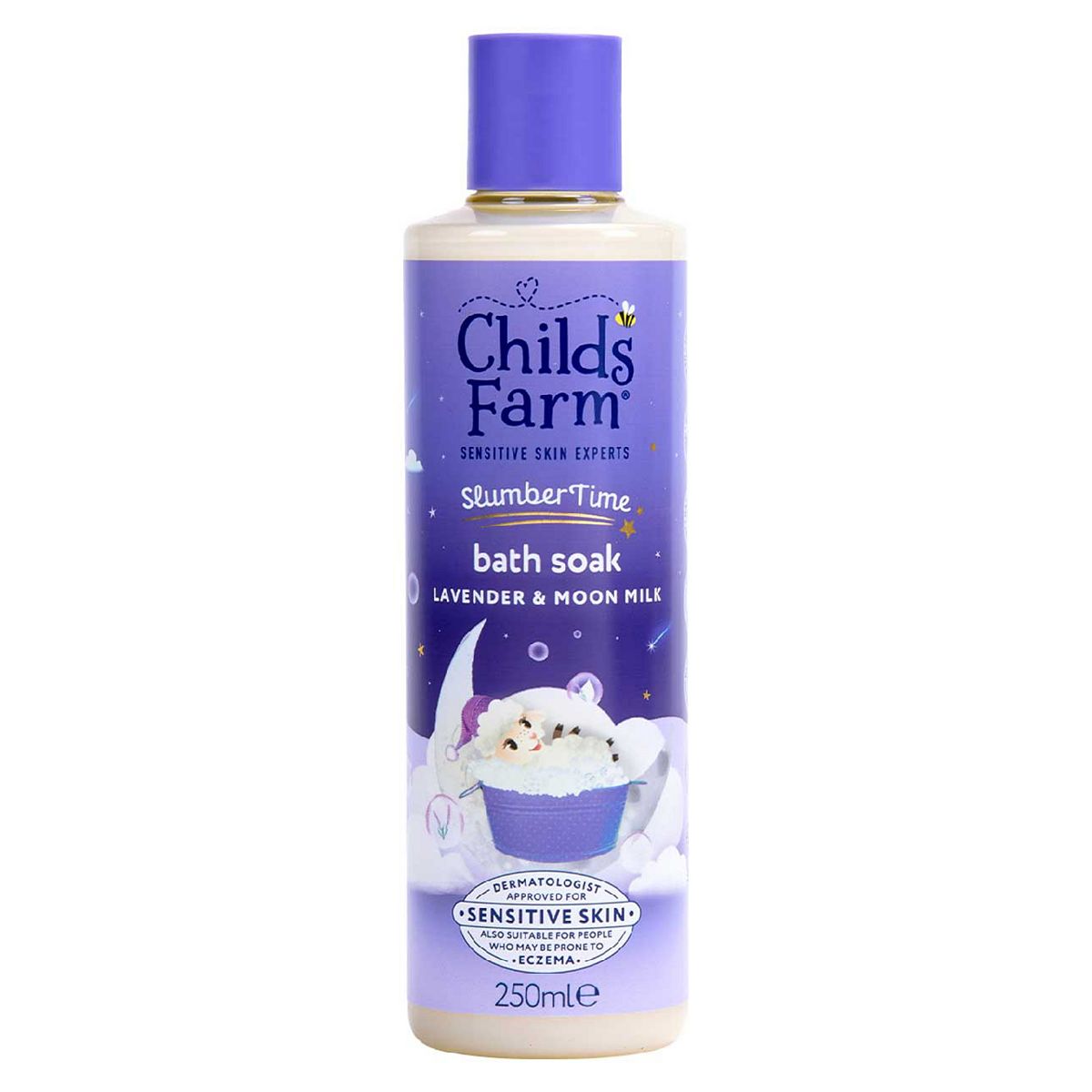 Child's Farm Childs Farm Slumbertime Bath Soak250 Ml Lavender & Moon Milk Gentle Bubble For Babies, Kids Sensitive Skin, 250ml