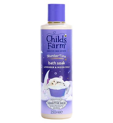 Childs Farm SlumberTime Bath Soak 250ml Lavender & Moon Milk Gentle Bubble Bath for Babies, Kids & S
