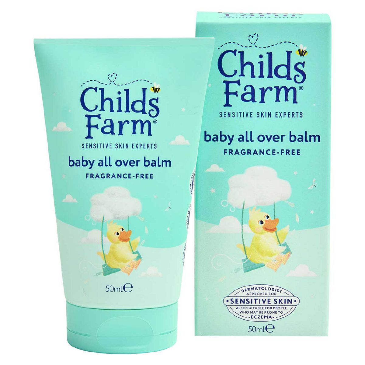 Childs Farm Baby All Over Balm 50Ml Fragrance Free Moisturiser For Newborns & Sensitive Skin