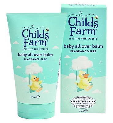 Childs Farm Baby All Over Balm 50ml Fragrance Free Moisturiser for Newborns & Sensitive Skin