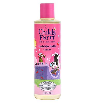 Childs Farm Cherry Bubble Bath 250ml Gentle Formula for Kids, Babies & Sensitive Skin