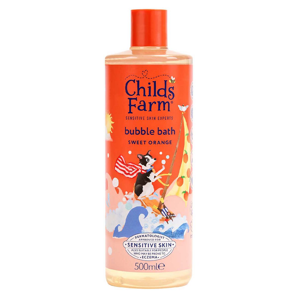 Child's Farm Sweet Orange Bubble Bath 500Ml Gentle Formula For Kids, Babies & Sensitive Skin