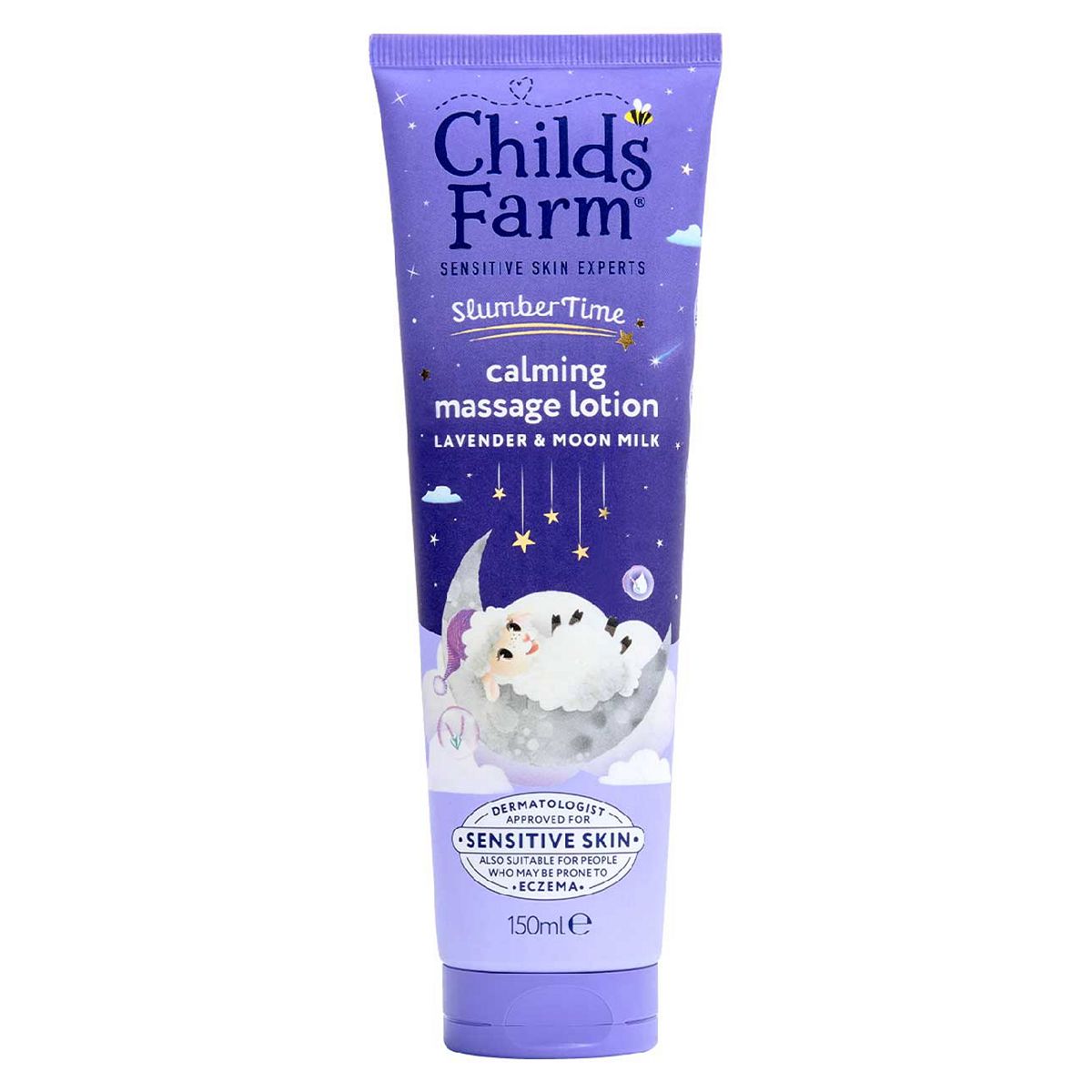 Childs Farm Slumbertime Calming Massage Lotion 150Ml Lavender & Moon Milk Gentle Moisturiser For Babies Kids