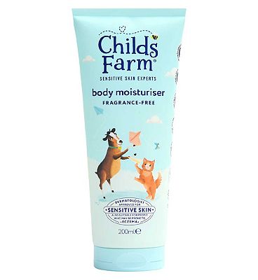 Childs Farm Fragrance-Free Body Moisturiser 200ml Gentle Hydrating Formula for Kids, Babies & Sensit