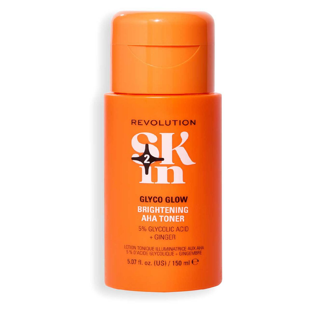 Revolution Skin Glyco Glow 5% Glycolic Acid & Ginger Brightening Aha Toner, 150ml