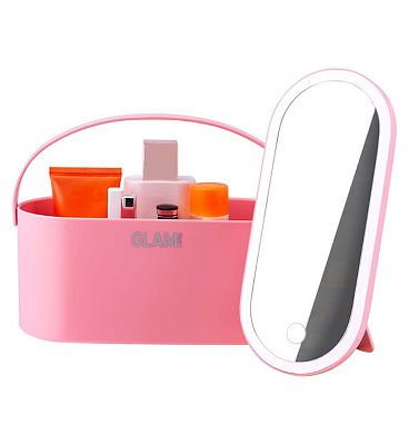 Glam & Style Rose Pink Storage & LED Mirror Case