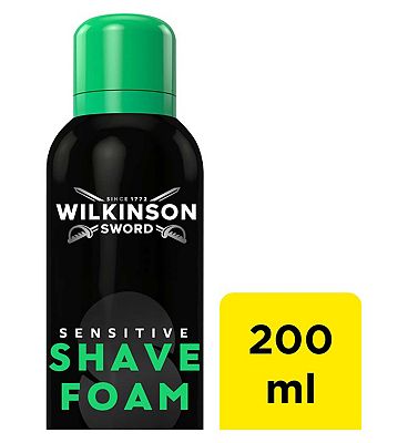 Wilkinson Sword Sensitive Shave Foam 200ml,  Men's Shaving Foam, For Sensitive Skin.