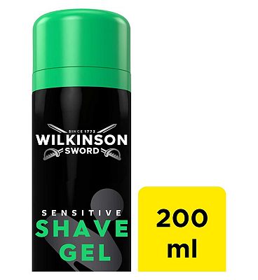 Wilkinson Sword Sensitive Shave Gel 200ml,  Men's Shaving Gel, For Sensitive Skin.