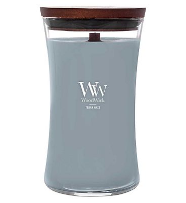 WOODWICK Large Hourglass Terra Haze Candle 609g
