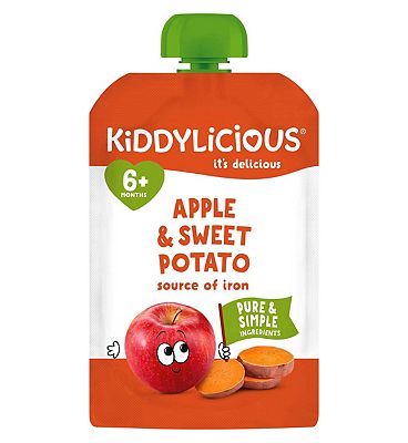 Kiddylicious Apple Sweet Potato Pouch 100g