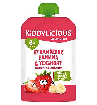 Kiddylicious Strawberry Yoghurt Pouch 100g
