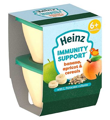 Heinz Banana Apricot & Cereal Immunity Support Pot 100g 2s