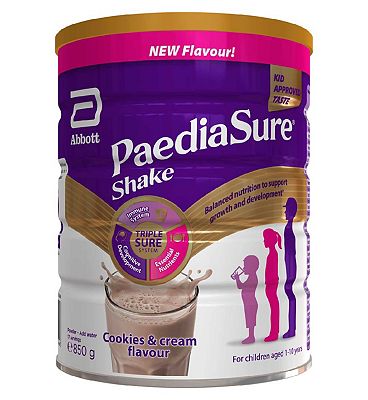 PaediaSure Shake, 850g, Cookies & Cream Flavoured Nutritional Supplement Drink for Kids