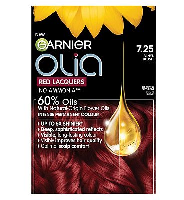 Garnier Olia Permanent Hair Dye Red Lacquers 7.25 Vinyl Blush