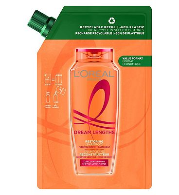 L'Oral Paris Elvive Dream Lengths Shampoo Refill Pouch 500ml