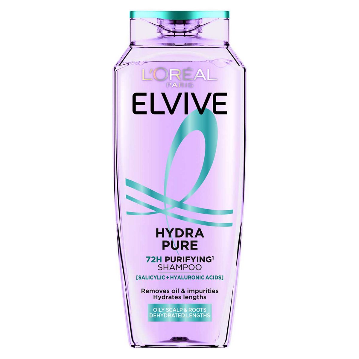 Loreal L'oreal Paris Elvive Hydra Pure 72H Purifying Shampoo, For Oily Scalp & Dehydrated Lengths, 400Ml
