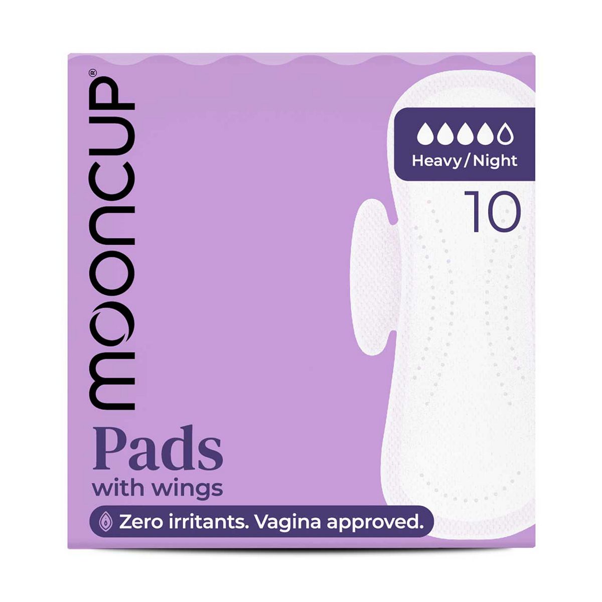 Mooncup ® 10 Heavy/Night Pads With Wings