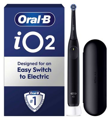 Oral-B iO2 Night Black Electric Toothbrush + Travel Case - Boots