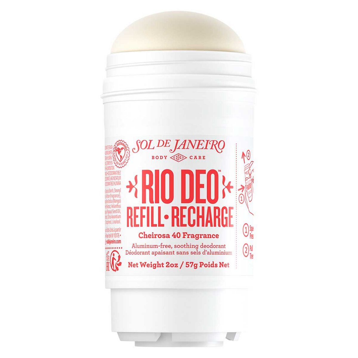 Sol De Janeiro Rio Deo Aluminum Free Deodorant Cheirosa 40 Refill 57G