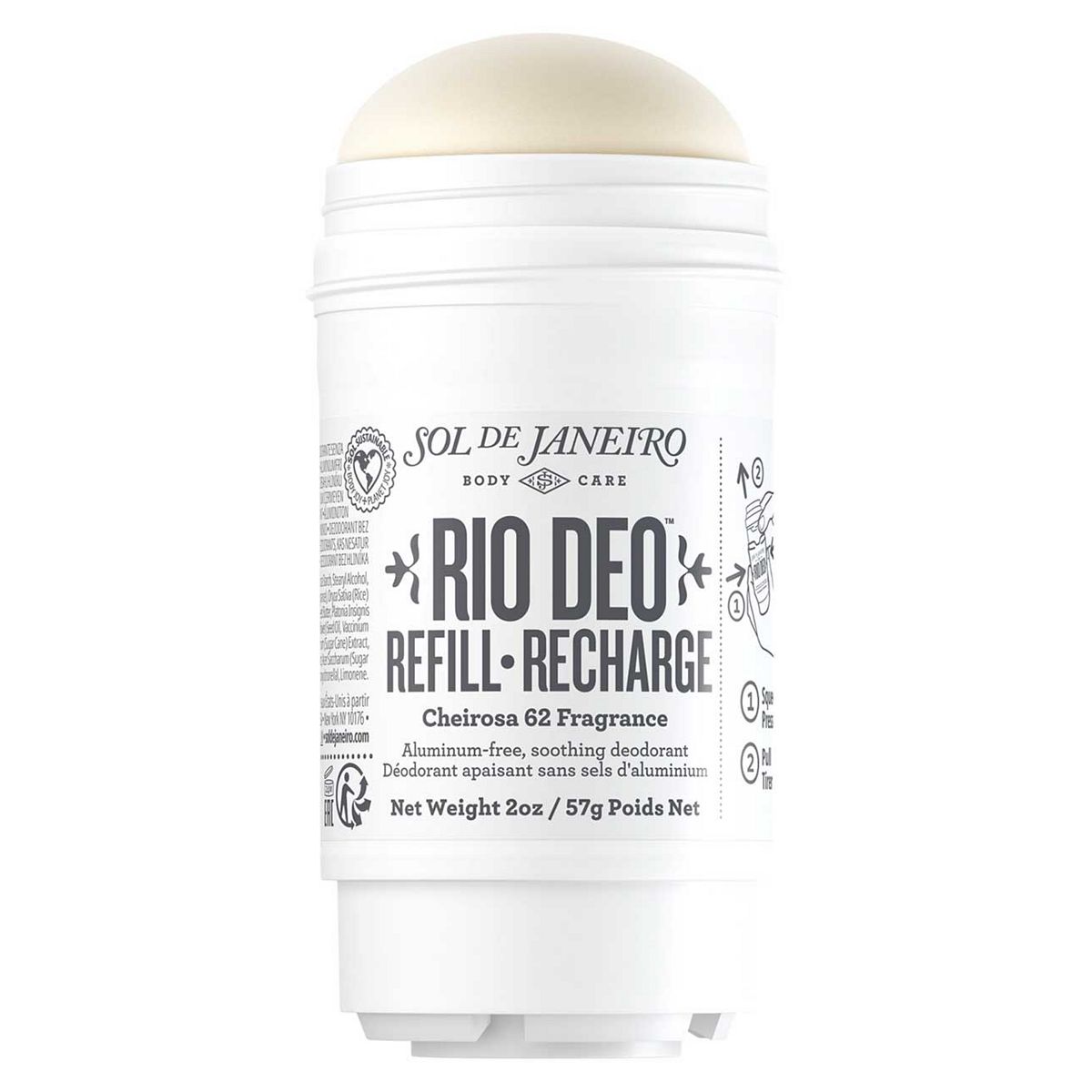 Sol De Janeiro Rio Deo Aluminum Free Deodorant Cheirosa 62 Refill 57G