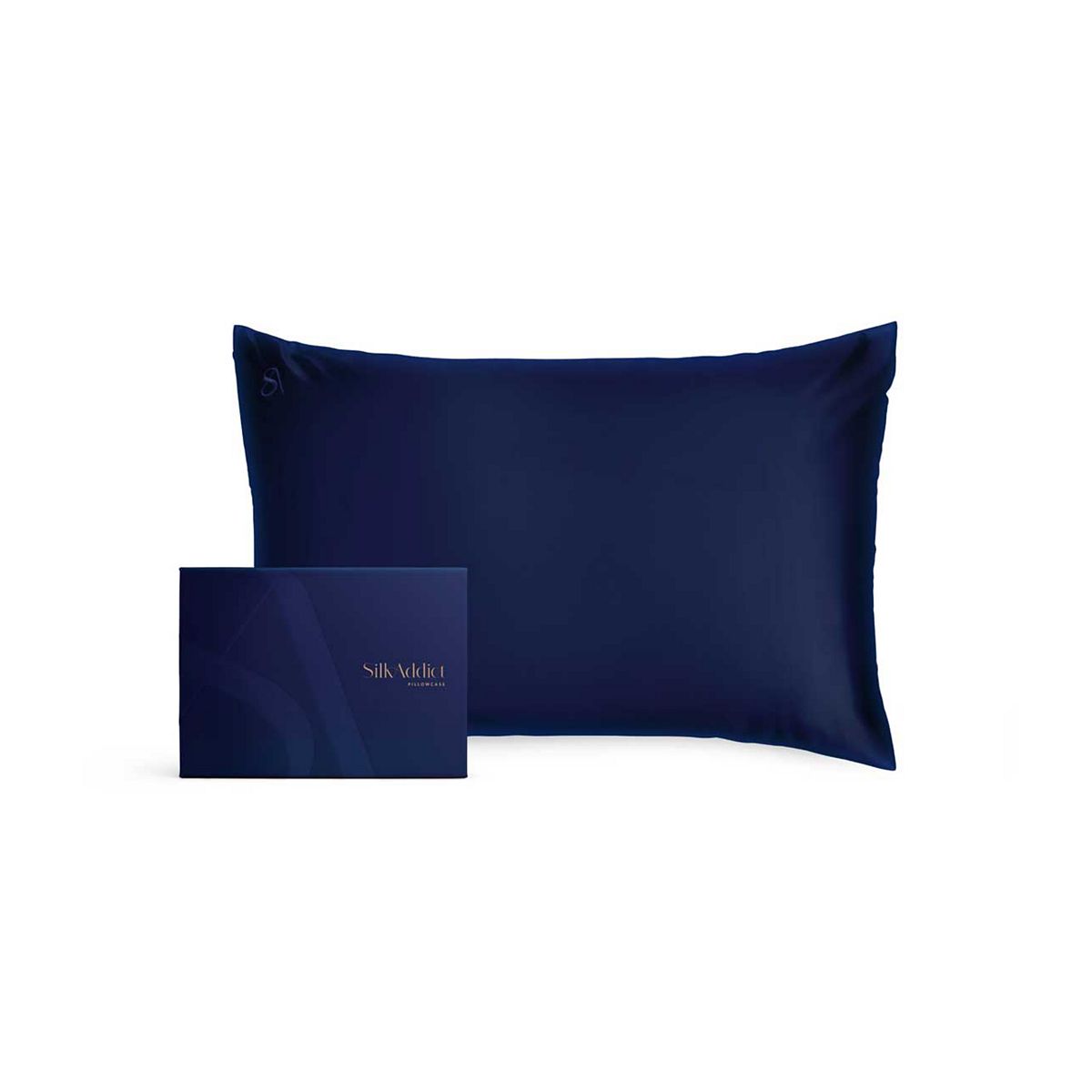 Silk Addict 100% Mulberry Silk Pillowcase Navy