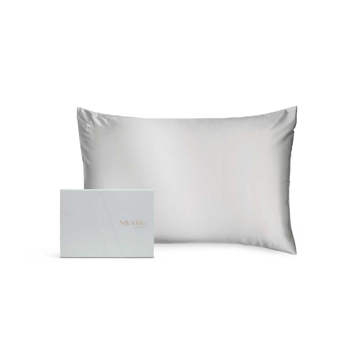 Silk Addict 100% Mulberry Silk Pillowcase Silver