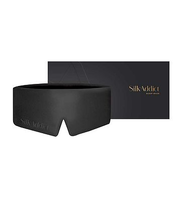 Silk Addict 100% Mulberry Silk Sleep Mask Black