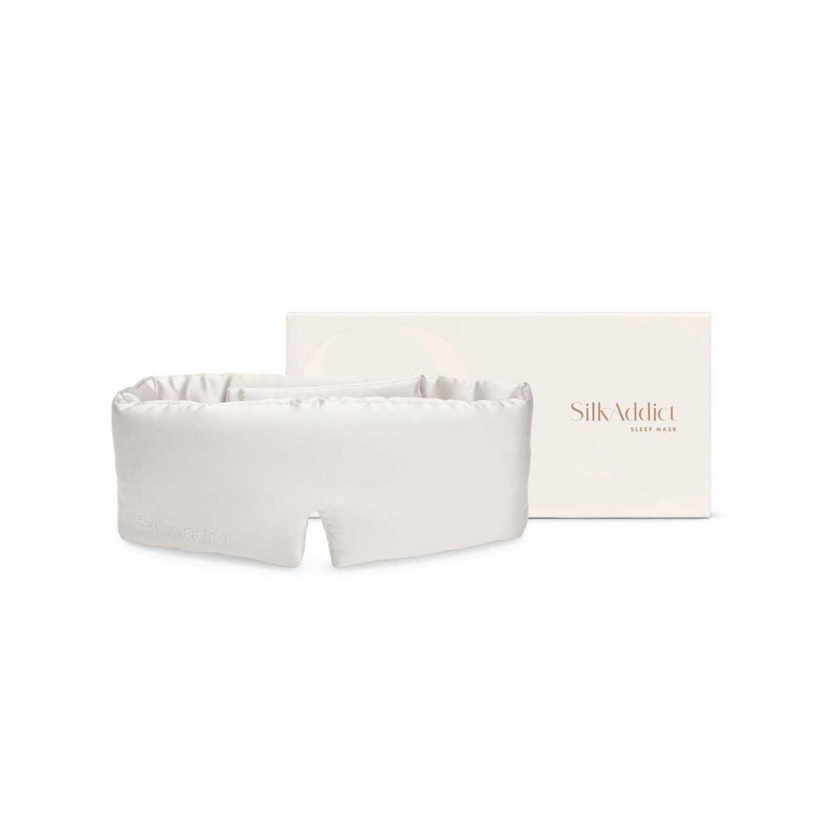 Silk Addict 100% Mulberry Silk Sleep Mask Ivory